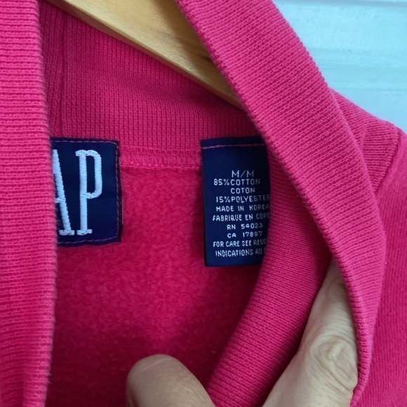 VTG GAP bright pink turtleneck tunic sweatshirt - Picture 3 of 5